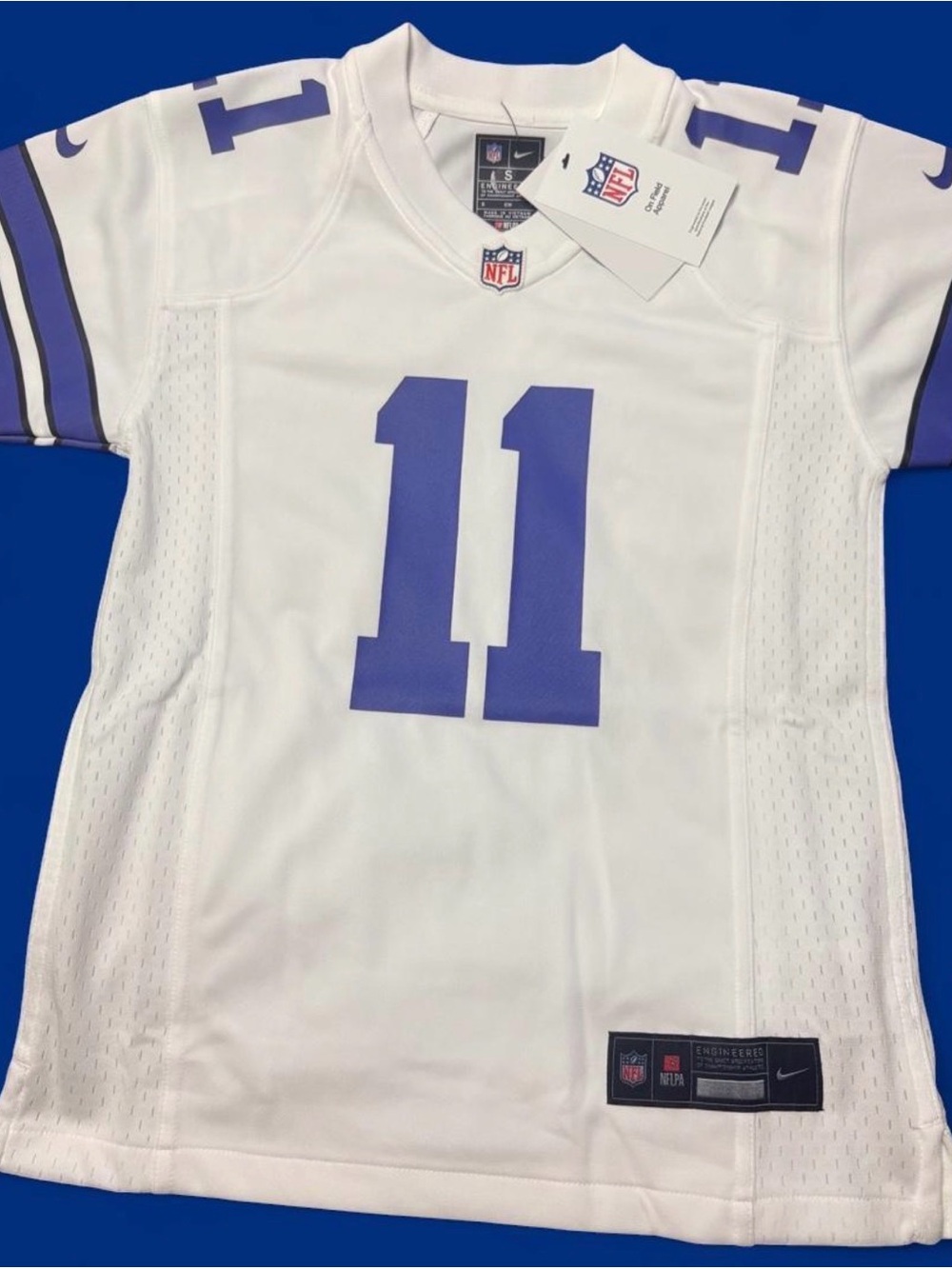 NFL White and Purple #11 Youth Football Jersey